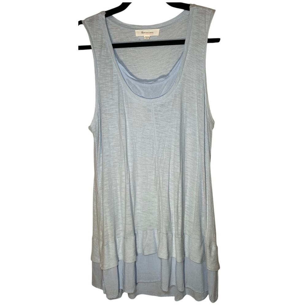 TWO by Vince Camuto - Light Blue Ruffled Tank Top Blouse